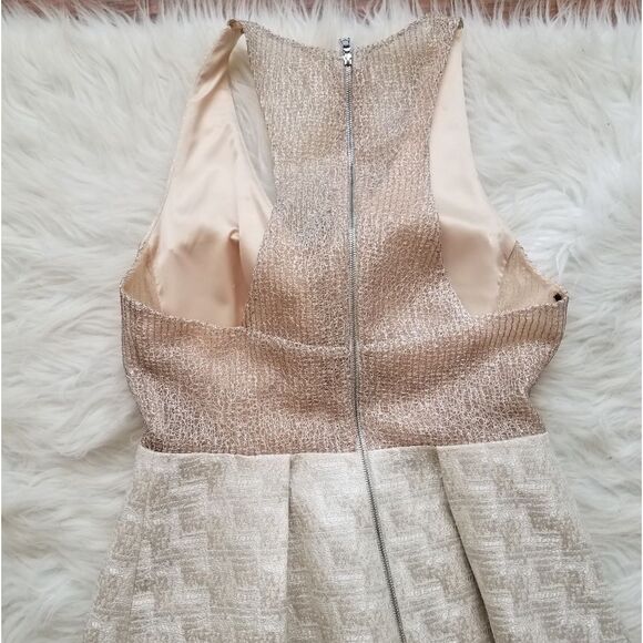 PHOEBE Couture Shimmer Fit Flare Dress - Picture 7 of 8